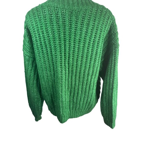 2/$30 Forever 21 XS  Green Chevron Knit Cardigan - Picture 3 of 13